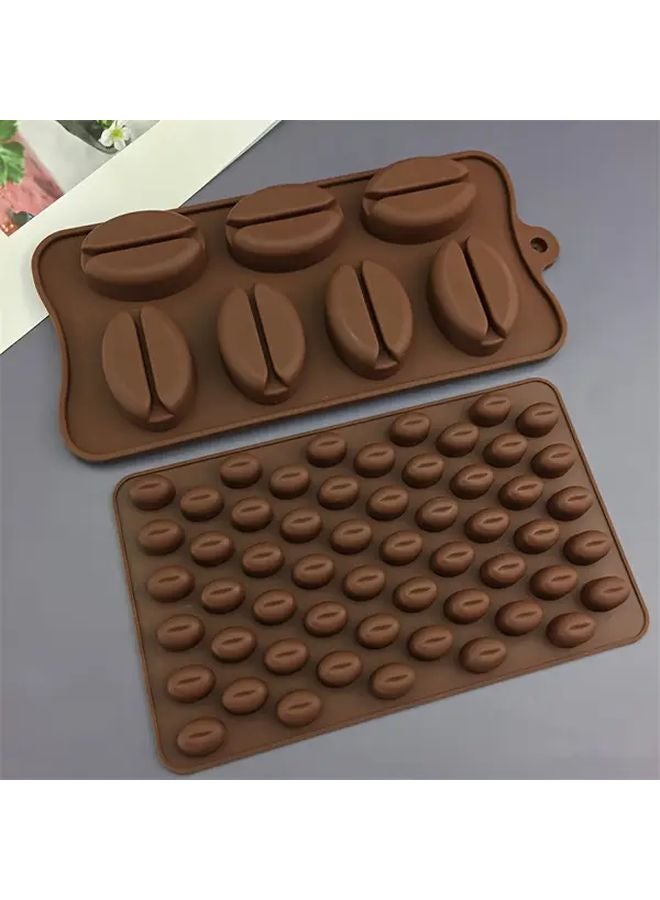 7 Piece Set Coffee Bean Chocolate Mold Food Grade Heat Resistant Baking Mold - Image 1